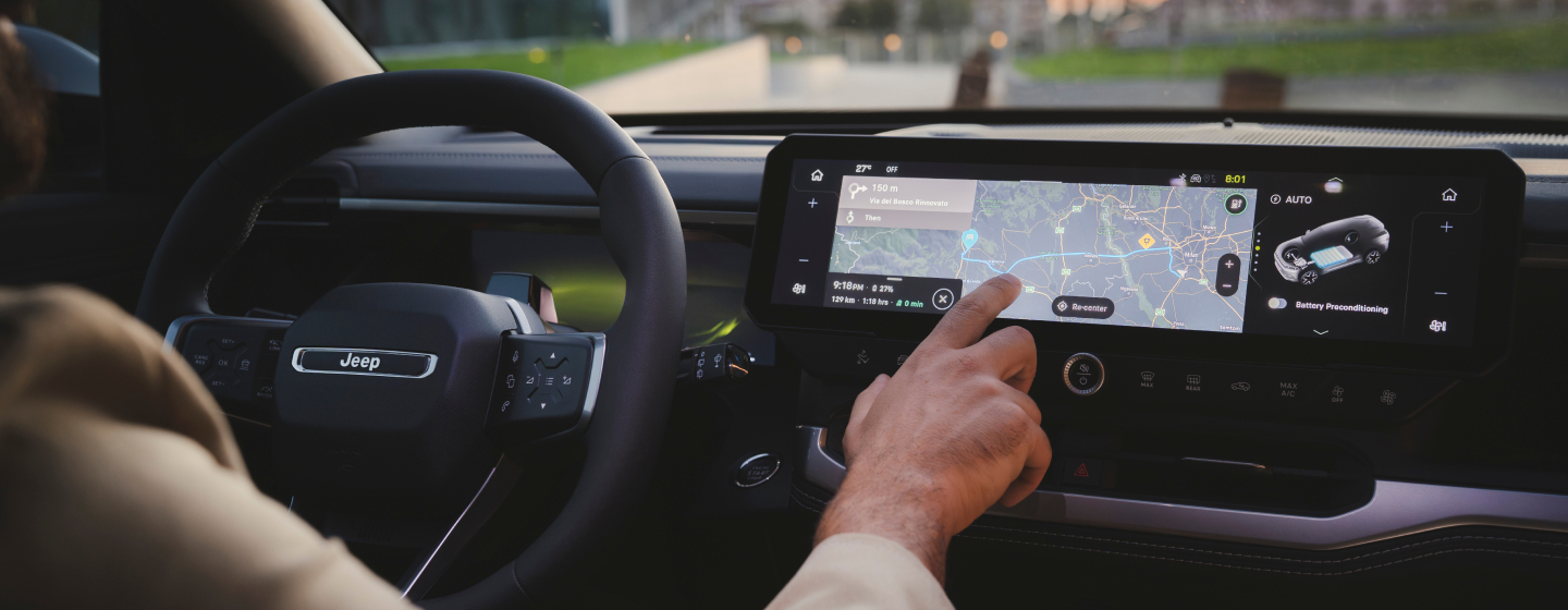 On board touch screen